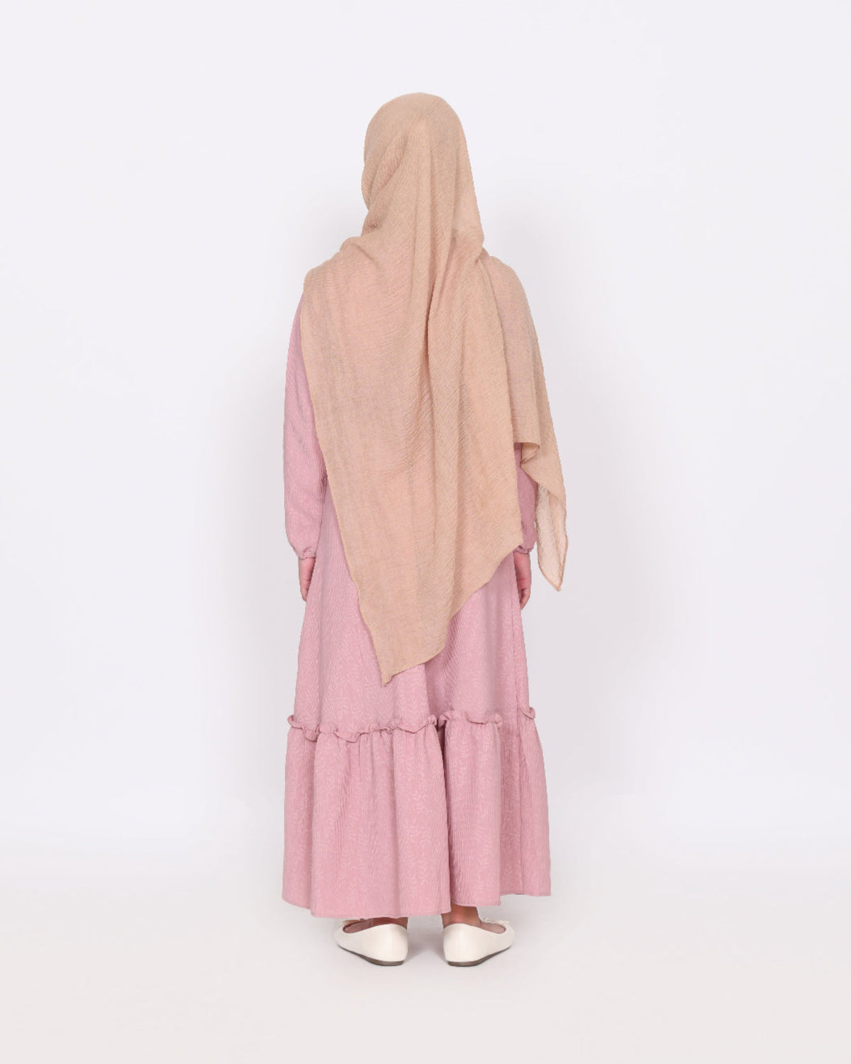 AbayaMeisje Amara dusty pink achterkant HijabHeela