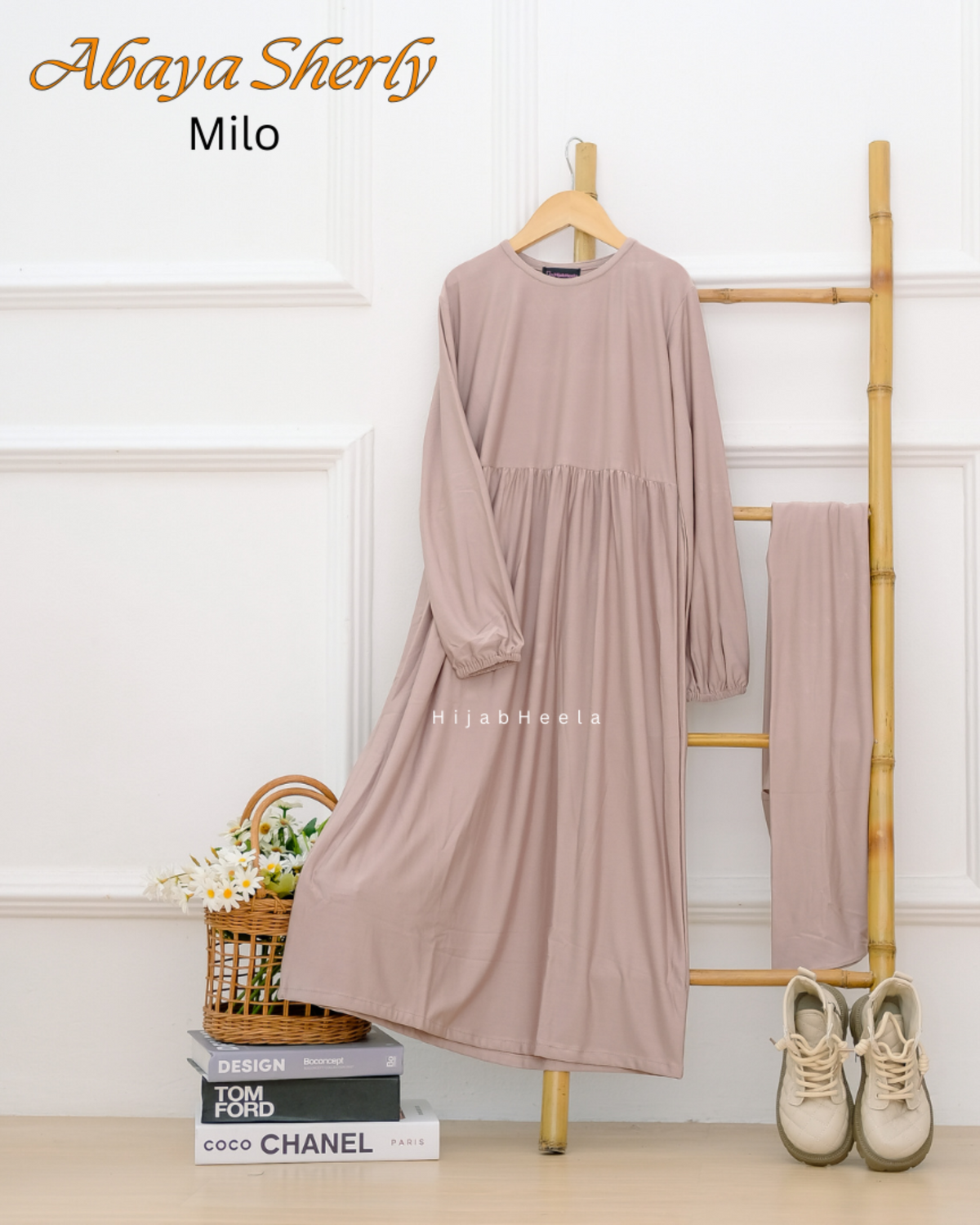 Meisjes Abaya Sherly in Milo, vooraanzicht
