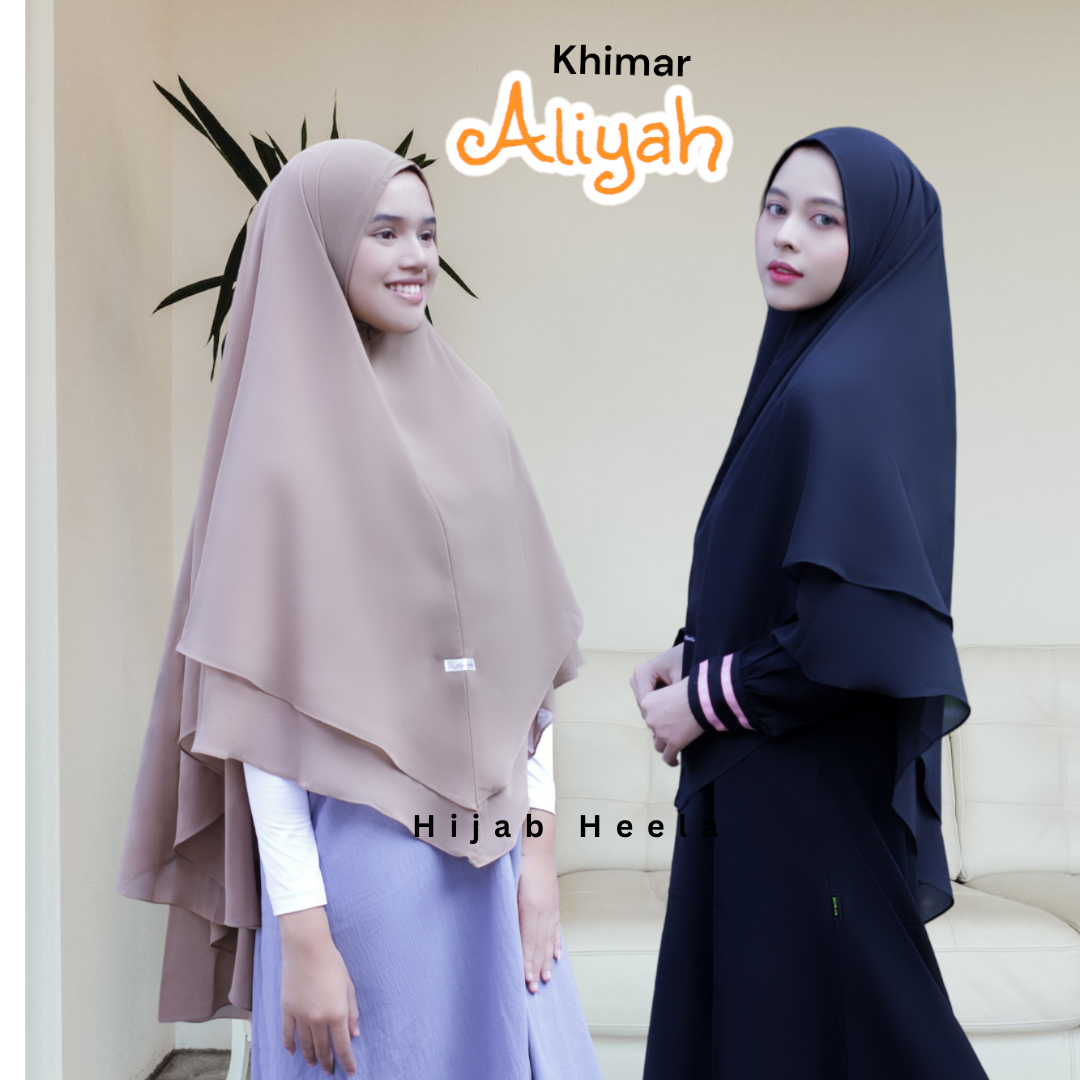 Khimar Dames ā Aliyah van Hijab Heela, productfoto 1. De afgebeelde abaya is niet inbegrepen.