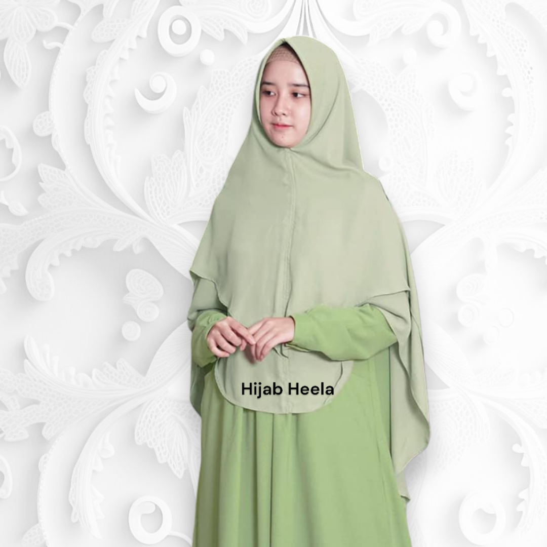 Khimar Dames ā Fitri met kapje van Hijab Alila, productfoto 9. De afgebeelde abaya is niet inbegrepen.
