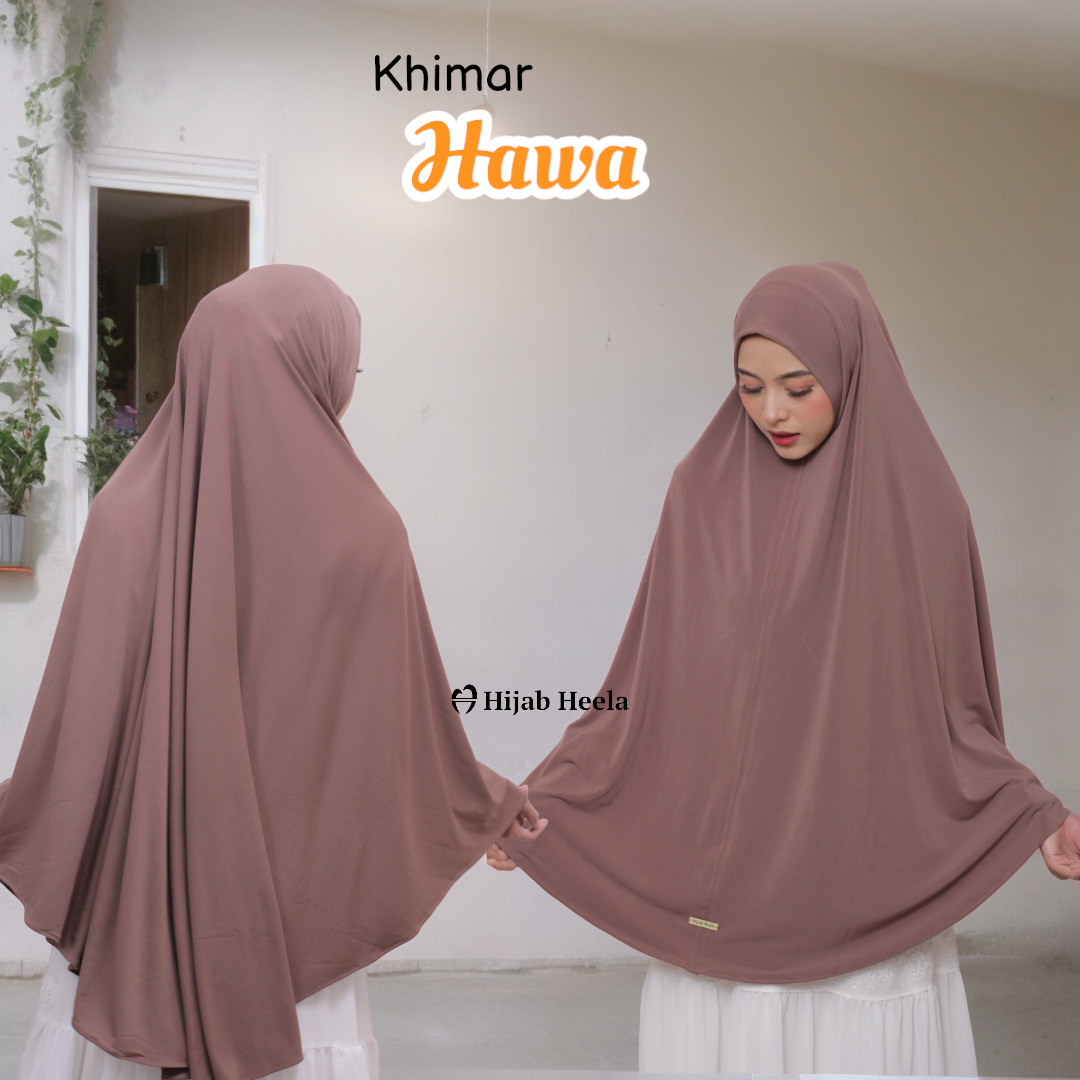 Khimar Dames ā Hawa van Hijab Heela, productfoto 1. De afgebeelde abaya is niet inbegrepen.
