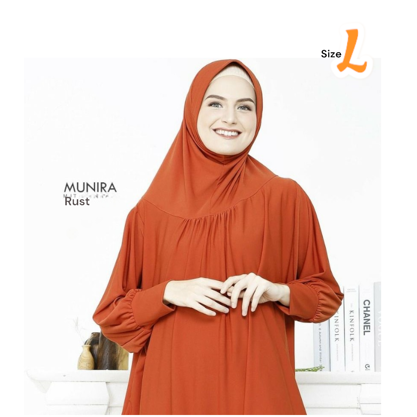 Khimar Dames ā MJT van Munira, productfoto 5. De afgebeelde abaya is niet inbegrepen.