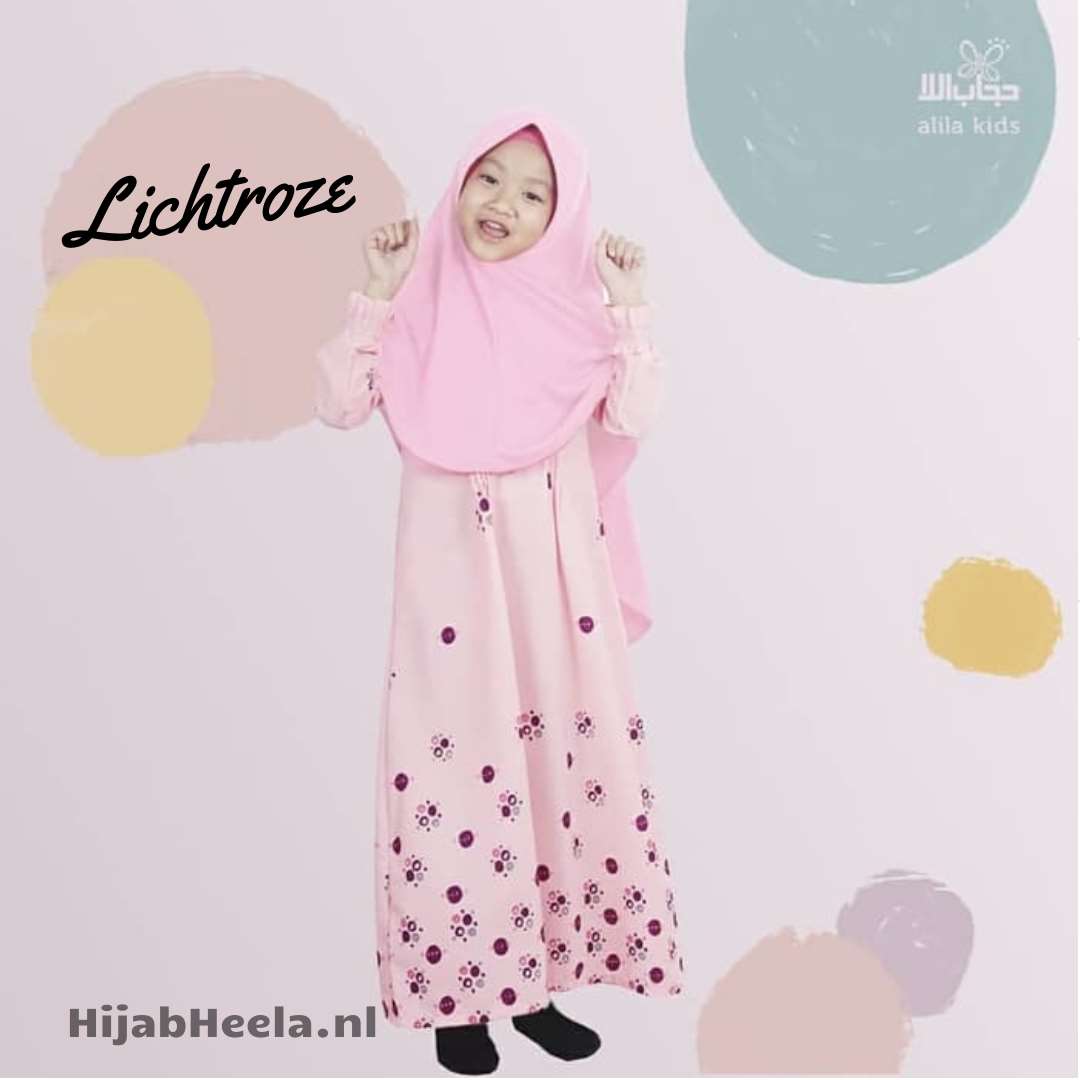 a pink stuffed animal is in a pink dress