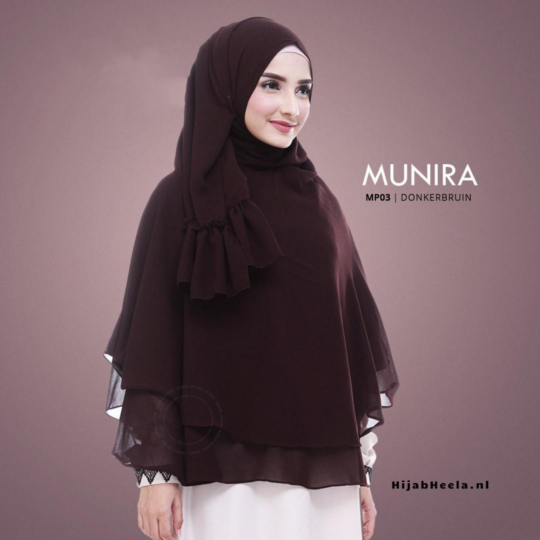 Khimar Dames ā MP03 zacht Kapje van Munira, productfoto 1. De afgebeelde abaya is niet inbegrepen.