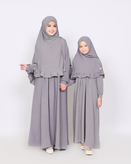 ABAYACOUPLE KASIH GREY HIJABHEELA