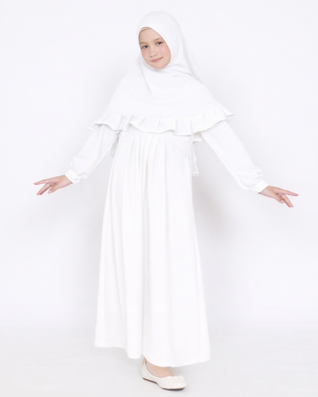 ABAYAKIDS-KASIH WHITE HIJABHEELA