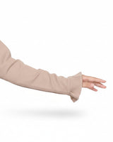 Abaya Dames knit Eliana Cream Hijabheela detail