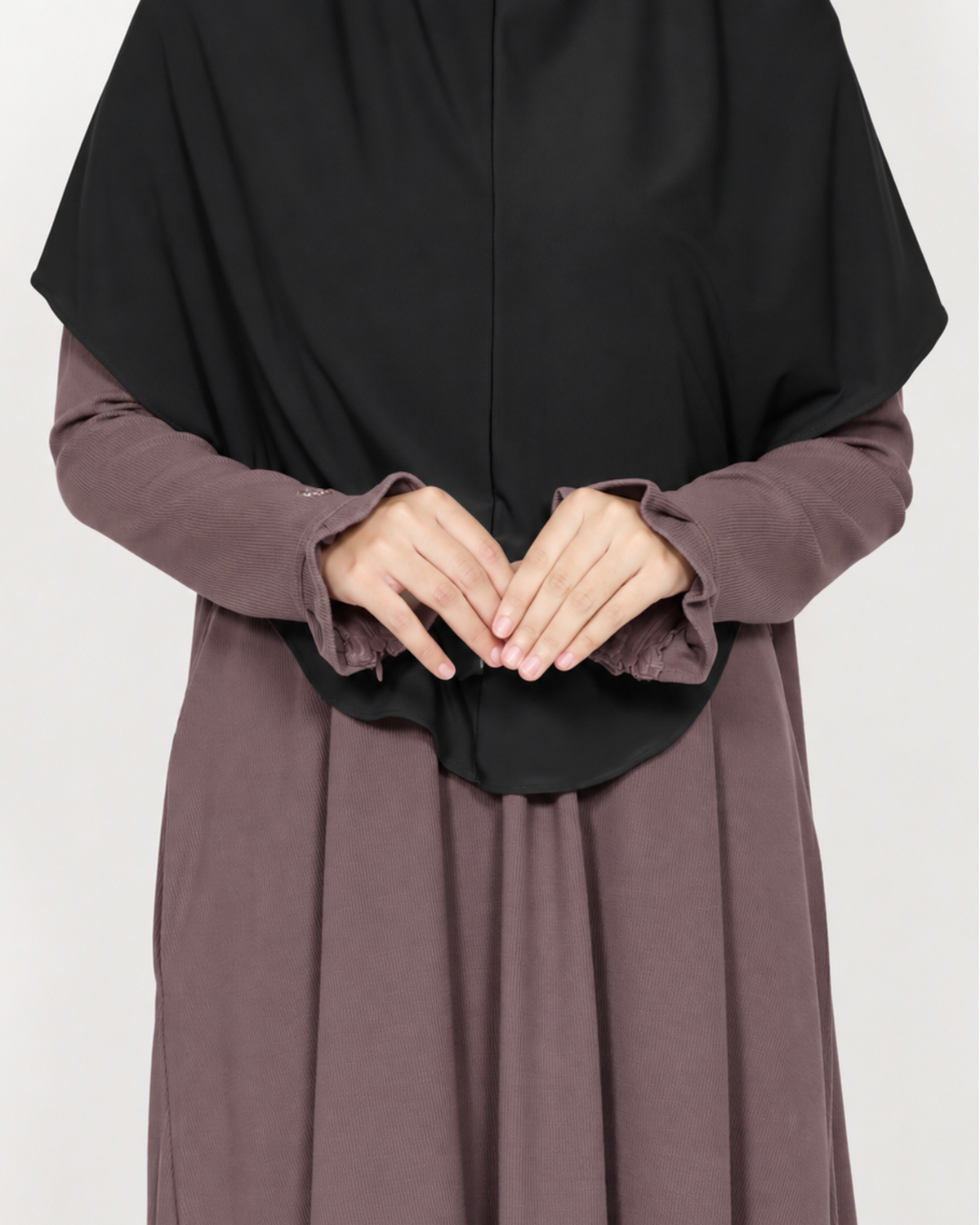 Abaya Dames knit Eliana taupe Hijabheela
