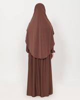 AbayaSherly brown achterkant HijabHeela