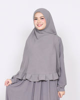 Khimar Dames Kasih Grey HijabHeela