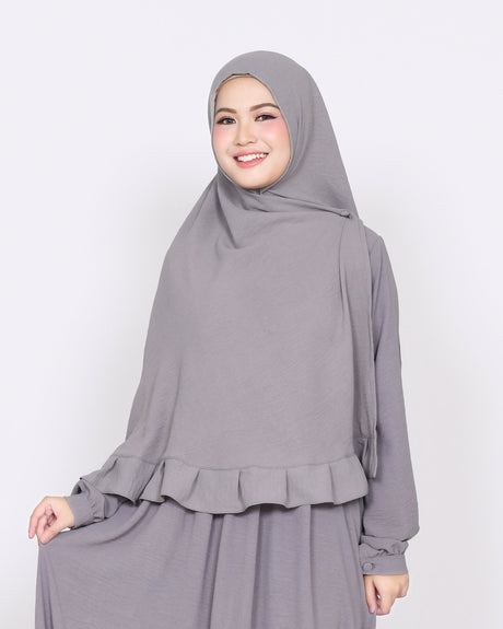 Khimar Dames Kasih Grey HijabHeela