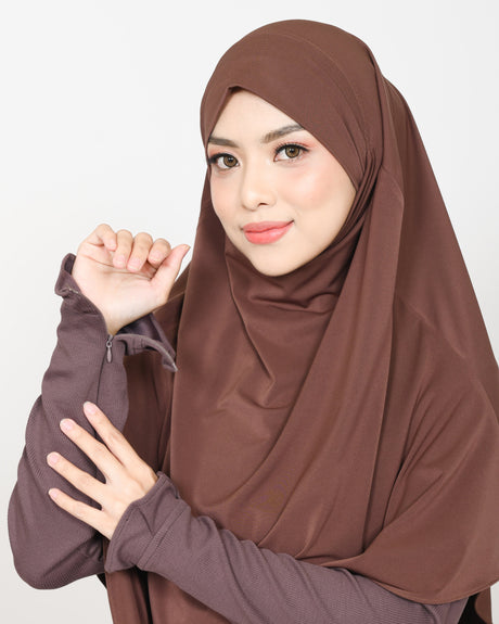 Khimar dames Alma Mocca Hijabheela