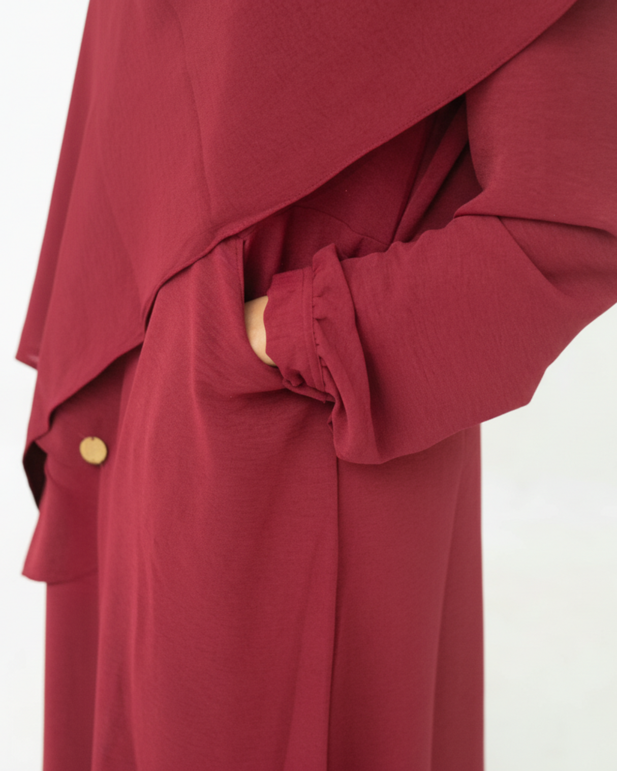 Abaya detail zak met knoop hijabheela