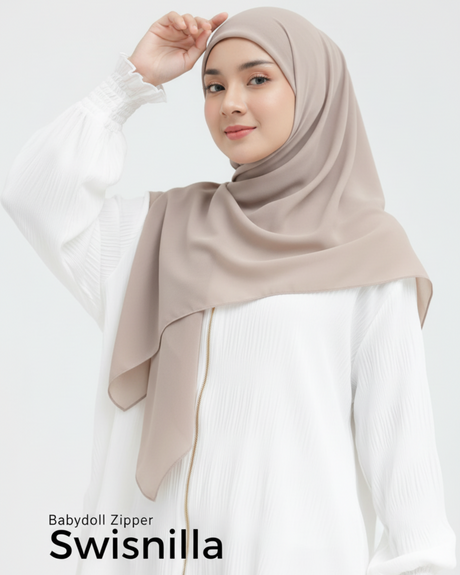 Swisnilla Babydoll Zipper Hijab