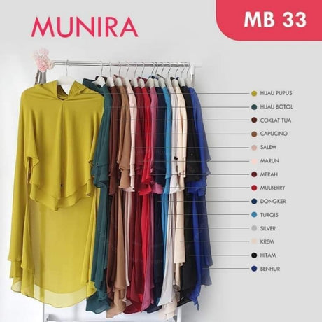 Khimar Dames – MB33 van Munira, productfoto 3. De afgebeelde abaya is niet inbegrepen.