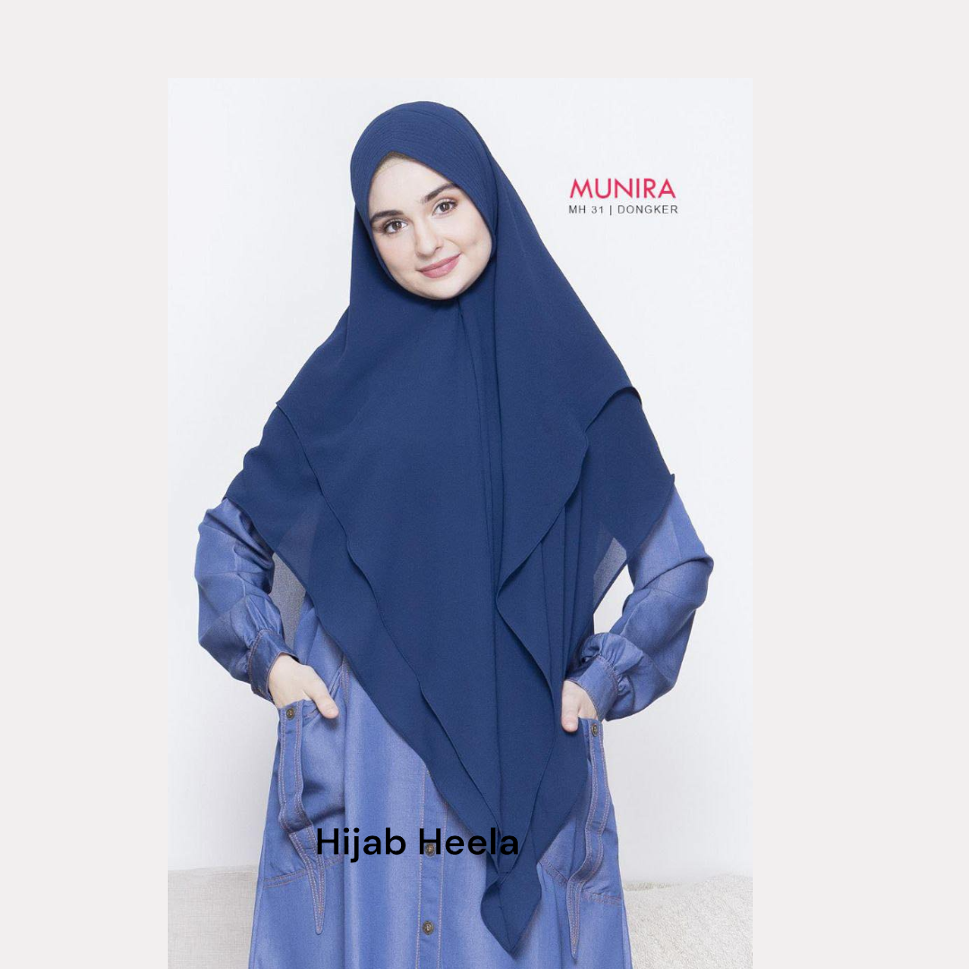 Khimar dames – MH31 van Munira, productfoto 4. De afgebeelde abaya is niet inbegrepen.