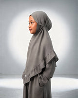 Khimar Komotini voor meisjes van Jazz-stof – Hijab Heela
