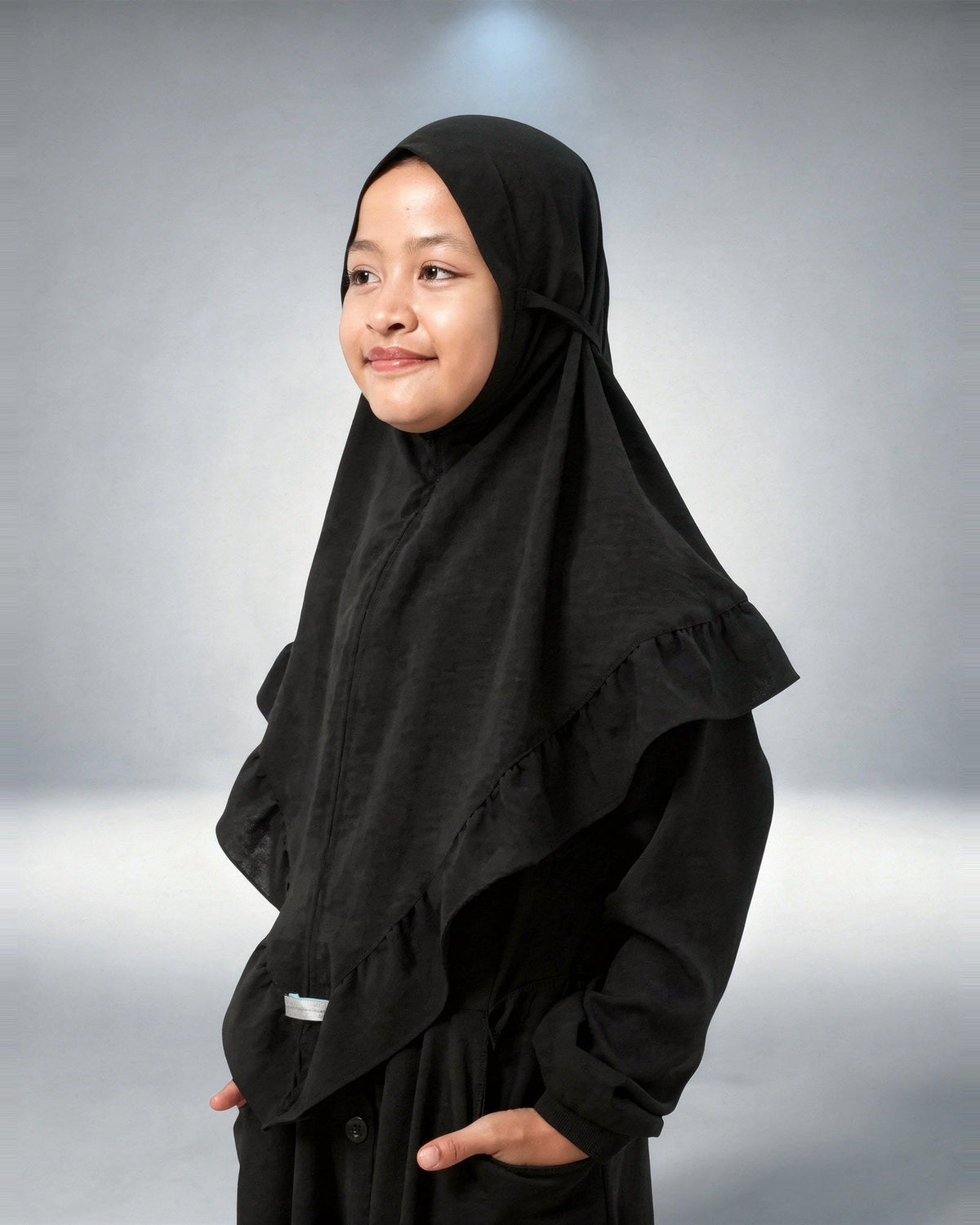 Khimar Komotini voor meisjes van Jazz-stof – Hijab Heela