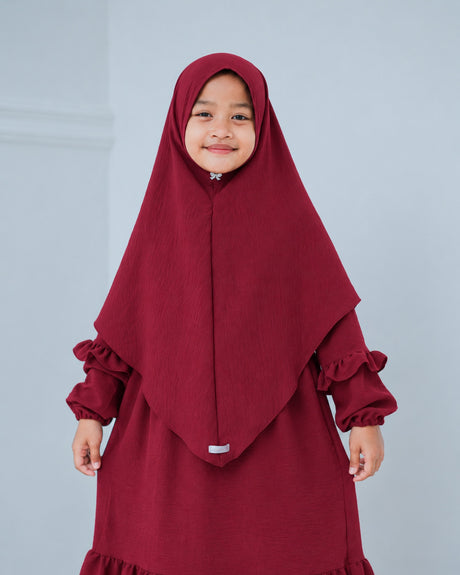 Khimar Saskia voor meisjes – maroon – Hijab Heela