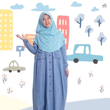 Abaya meisjes | Denim Pocket
