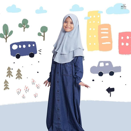 Abaya filles | Poche en jean