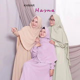 Khimar Dames – Hasna van Hijab Alila, productfoto 1. De afgebeelde abaya is niet inbegrepen.