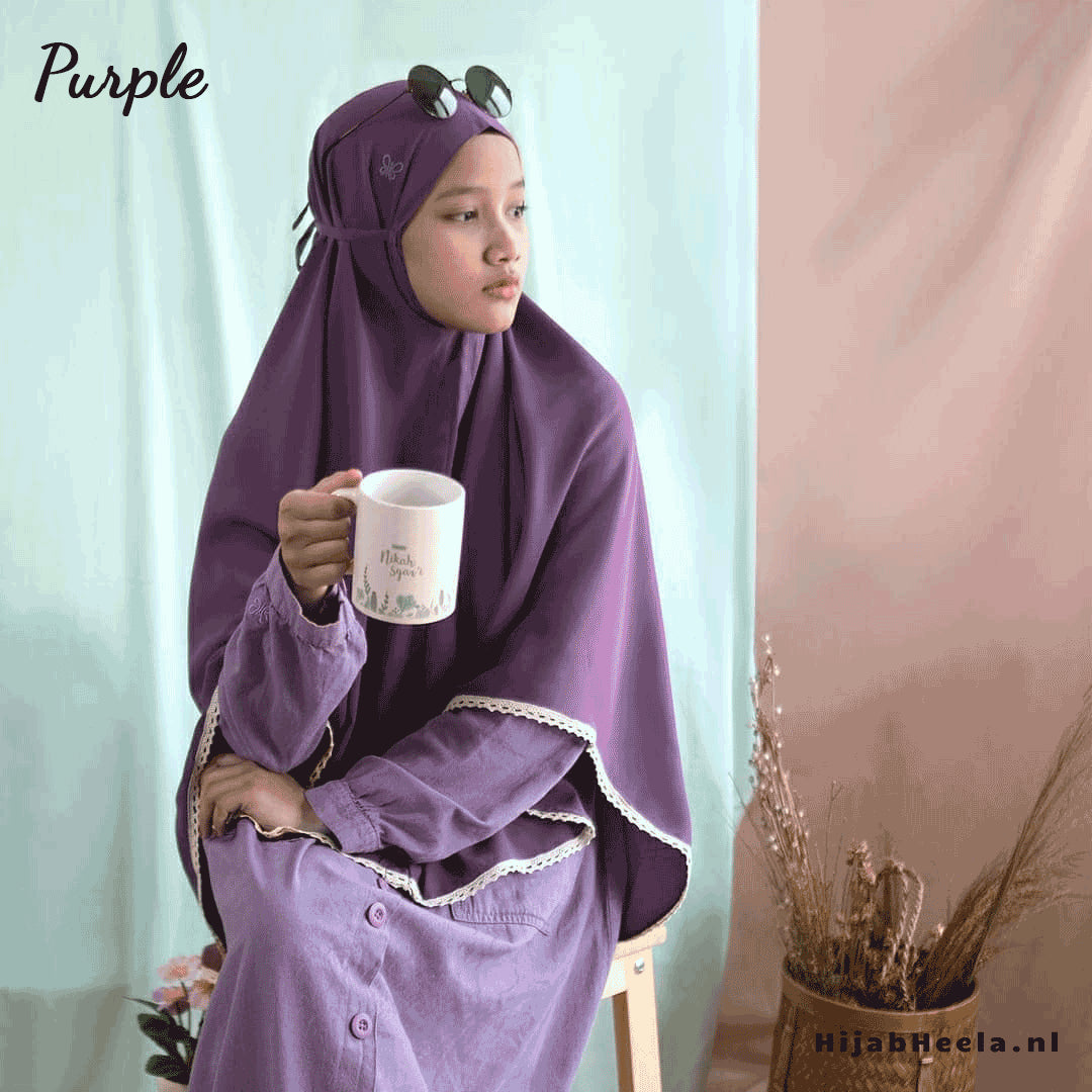 Khimar Dames – KDA 4 van Hijab Alila, productfoto 5. De afgebeelde abaya is niet inbegrepen.