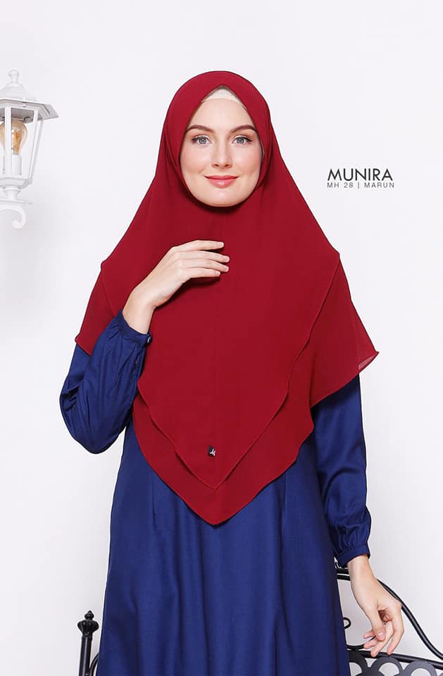 Khimar Dames – MH28 van Munira, productfoto 3. De afgebeelde abaya is niet inbegrepen.