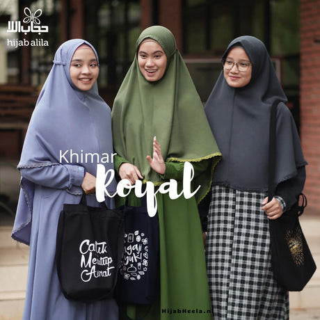 Khimar Dames – Royal van Hijab Alila, productfoto 1. De afgebeelde abaya is niet inbegrepen.